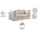 Meridian Jacob Cream Velvet Modular Sofa IMAGE 11
