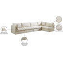 Meridian Jacob Cream Velvet Modular Sectional IMAGE 15