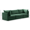  Meridian Jacob 103" Green Velvet Upholstered 3 pc Modular Sofa IMAGE 10