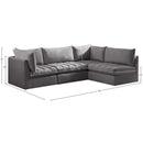 Meridian Jacob Grey Velvet Modular Sectional IMAGE 14