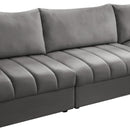 Meridian Jacob Grey Velvet Modular Sectional IMAGE 13