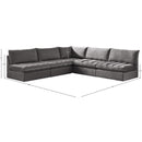 Meridian Jacob Grey Velvet Modular Sectional IMAGE 10