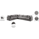 Meridian Jacob Grey Velvet Modular Sectional IMAGE 14