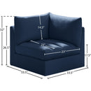 Meridian Jacob Navy Velvet Corner IMAGE 9