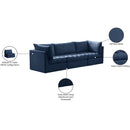 Meridian Jacob Navy Velvet Modular Sofa IMAGE 11