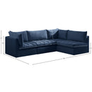 Meridian Jacob Navy Velvet Modular Sectional IMAGE 14