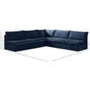 Meridian Jacob Navy Velvet Modular Sectional IMAGE 10