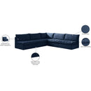 Meridian Jacob Navy Velvet Modular Sectional IMAGE 11
