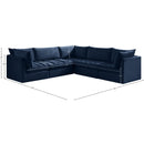 Meridian Jacob Navy Velvet Modular Sectional IMAGE 12