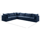 Meridian Jacob Navy Velvet Modular Sectional IMAGE 13