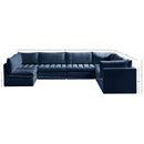 Meridian Jacob Navy Velvet Modular Sectional IMAGE 10