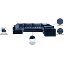 Meridian Jacob Navy Velvet Modular Sectional IMAGE 11