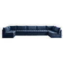Meridian Jacob Navy Velvet Modular Sectional IMAGE 5