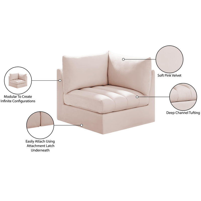 Meridian Jacob Pink Velvet Corner IMAGE 10