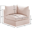 Meridian Jacob Pink Velvet Corner IMAGE 9