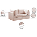 Meridian Jacob Pink Velvet Modular Sofa IMAGE 11