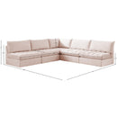Meridian Jacob Pink Velvet Modular Sectional IMAGE 10