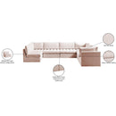 Meridian Jacob Pink Velvet Modular Sectional IMAGE 11