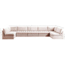 Meridian Jacob Pink Velvet Modular Sectional IMAGE 5