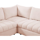Meridian Jacob Pink Velvet Modular Sectional IMAGE 10