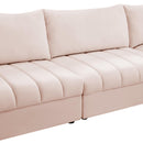 Meridian Jacob Pink Velvet Modular Sectional IMAGE 11