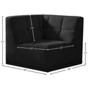 Meridian Relax Black Velvet Corner Chair IMAGE 10