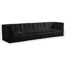 Meridian Relax Black Velvet Modular Sofa IMAGE 11
