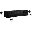 Meridian Relax Black Velvet Modular Sofa IMAGE 12