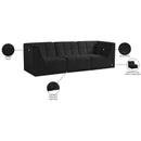 Meridian Relax Black Velvet Modular Sofa IMAGE 11