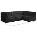 Meridian Relax Black Velvet Modular Sectional IMAGE 15