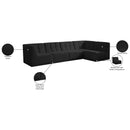 Meridian Relax Black Velvet Modular Sectional IMAGE 15