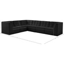 Meridian Relax Black Velvet Modular Sectional IMAGE 14