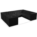 Meridian Relax Black Velvet Modular Sectional IMAGE 10