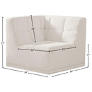 Meridian Relax Cream Velvet Corner Chair IMAGE 10