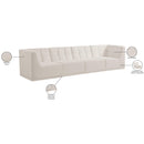 Meridian Relax Cream Velvet Modular Sofa IMAGE 12
