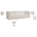 Meridian Relax Cream Velvet Modular Sofa IMAGE 11