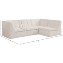 Meridian Relax Cream Velvet Modular Sectional IMAGE 15