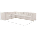 Meridian Relax Cream Velvet Modular Sectional IMAGE 14