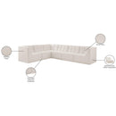 Meridian Relax Cream Velvet Modular Sectional IMAGE 15