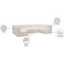Meridian Relax Cream Velvet Modular Sectional IMAGE 11