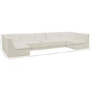 Meridian Relax Cream Velvet Modular Sectional IMAGE 10