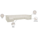 Meridian Relax Cream Velvet Modular Sectional IMAGE 11