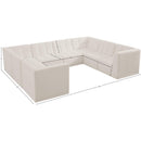 Meridian Relax Cream Velvet Modular Sectional IMAGE 10