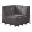 Meridian Relax Grey Velvet Armless Chair IMAGE 10