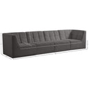 Meridian Relax Grey Velvet Modular Sofa IMAGE 11
