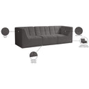 Meridian Relax Grey Velvet Modular Sofa IMAGE 11