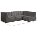 Meridian Relax Grey Velvet Modular Sectional IMAGE 15