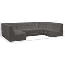 Meridian Relax Grey Velvet Modular Sectional IMAGE 10