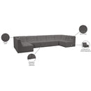 Meridian Relax Grey Velvet Modular Sectional IMAGE 11