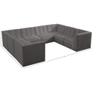 Meridian Relax Grey Velvet Modular Sectional IMAGE 10